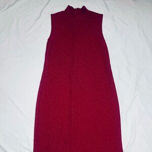 J. Stevens by Carol Escritor Maroon Sleeveless Mock Neck Dress Size: 10